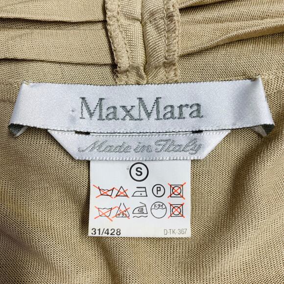 MAX MARA Size S Beige Rayon Silk Wrap Cardigan - Picture 7 of 8